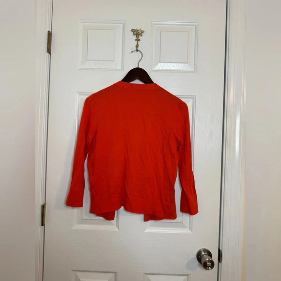 Kate Spade cardigan medium red orange silver Live colorfully - Picture 5 of 5